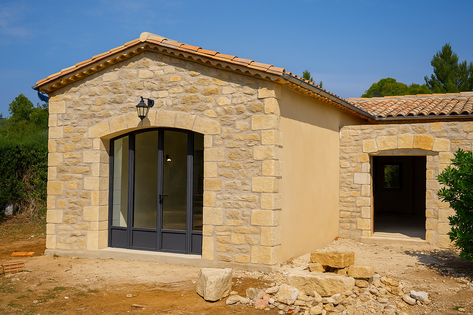 Rénovation de maison ancienne par EMB Maçonnerie - Agrandissement et extension Béziers